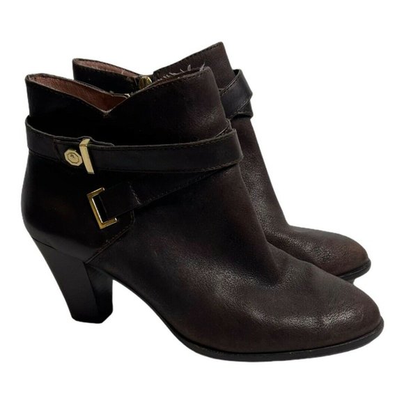 Louise Et Cie Ranier  Leather Heeled Ankle Booties - Picture 10 of 12
